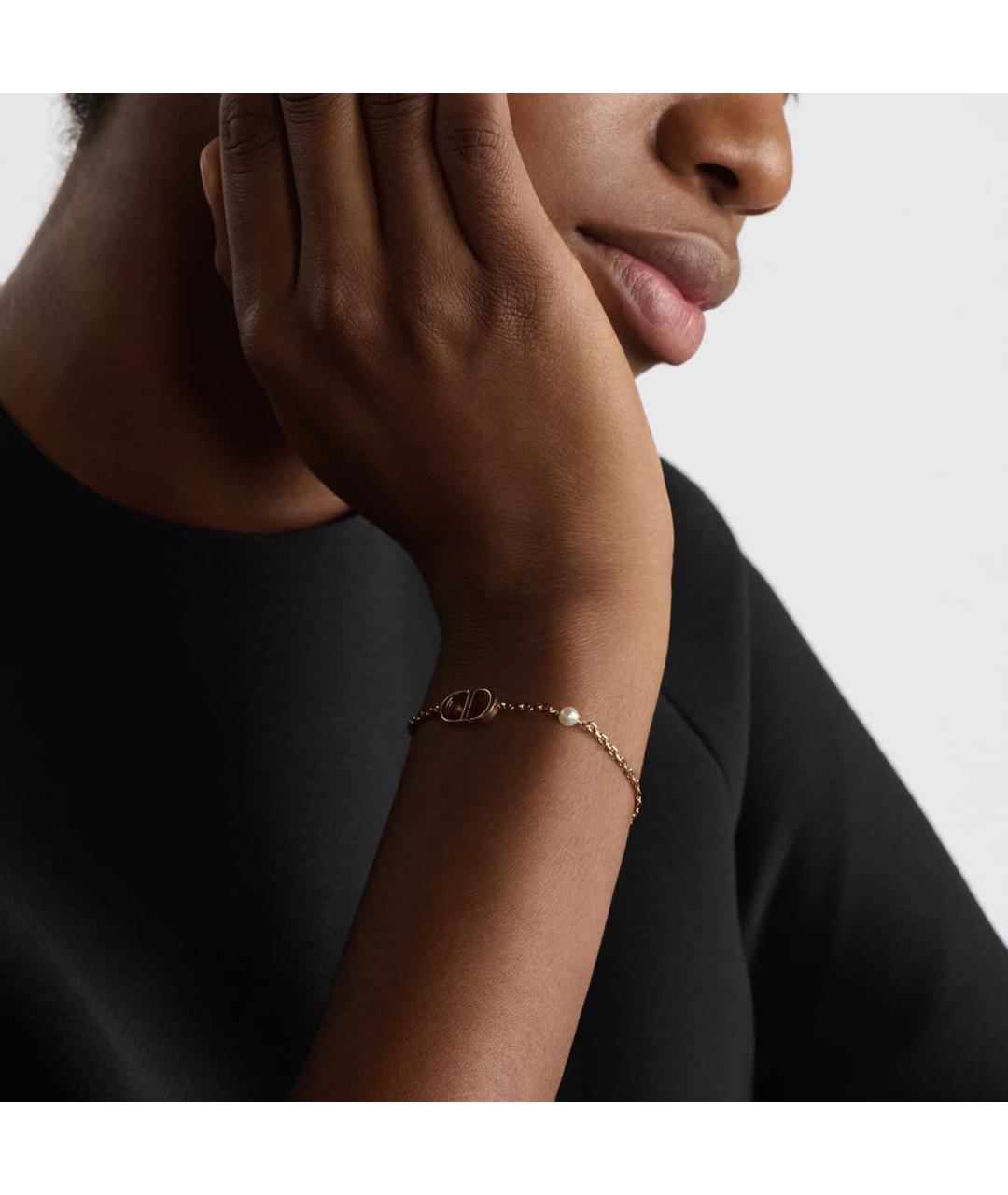 CHRISTIAN DIOR Золотой металлический браслет, фото 2