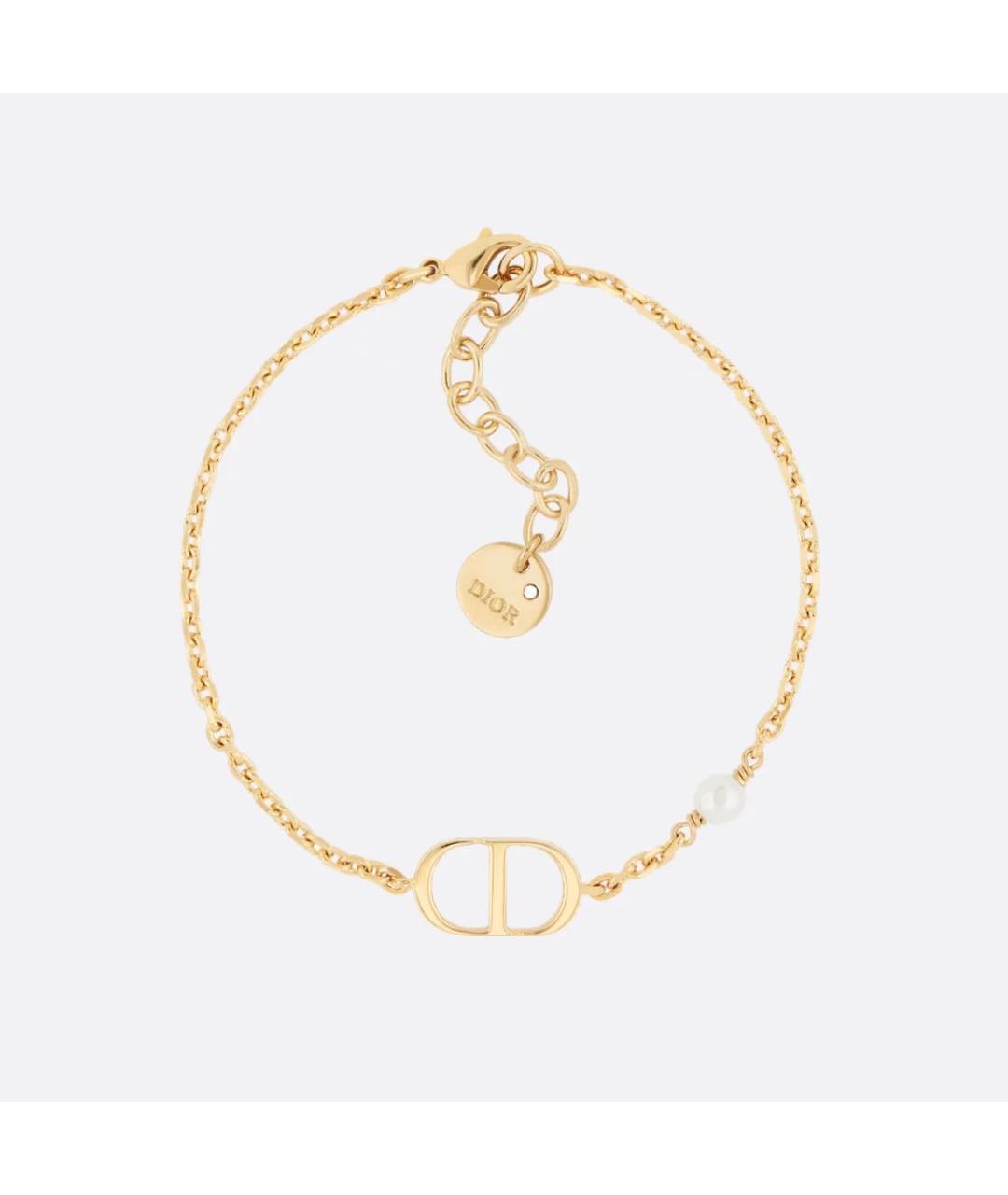 CHRISTIAN DIOR Золотой металлический браслет, фото 4