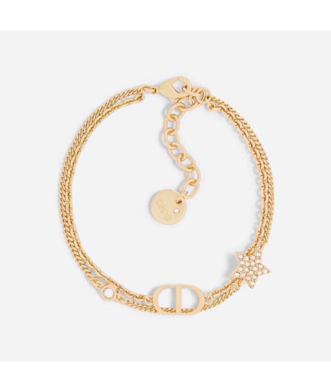 CHRISTIAN DIOR Золотой металлический браслет, фото 1