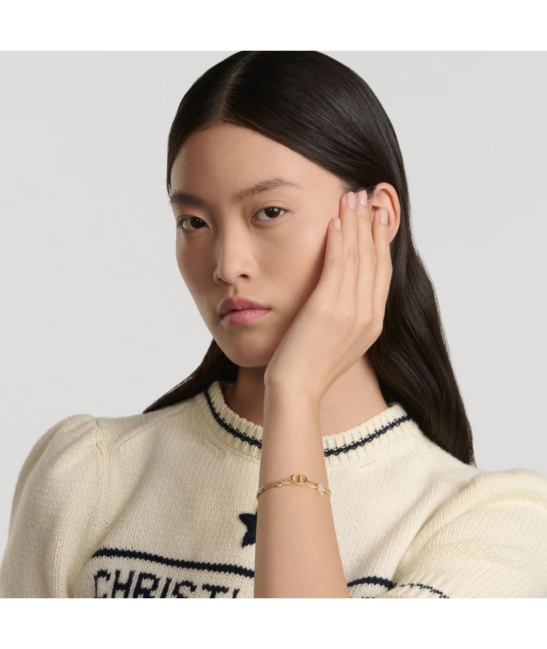 CHRISTIAN DIOR Золотой металлический браслет, фото 2