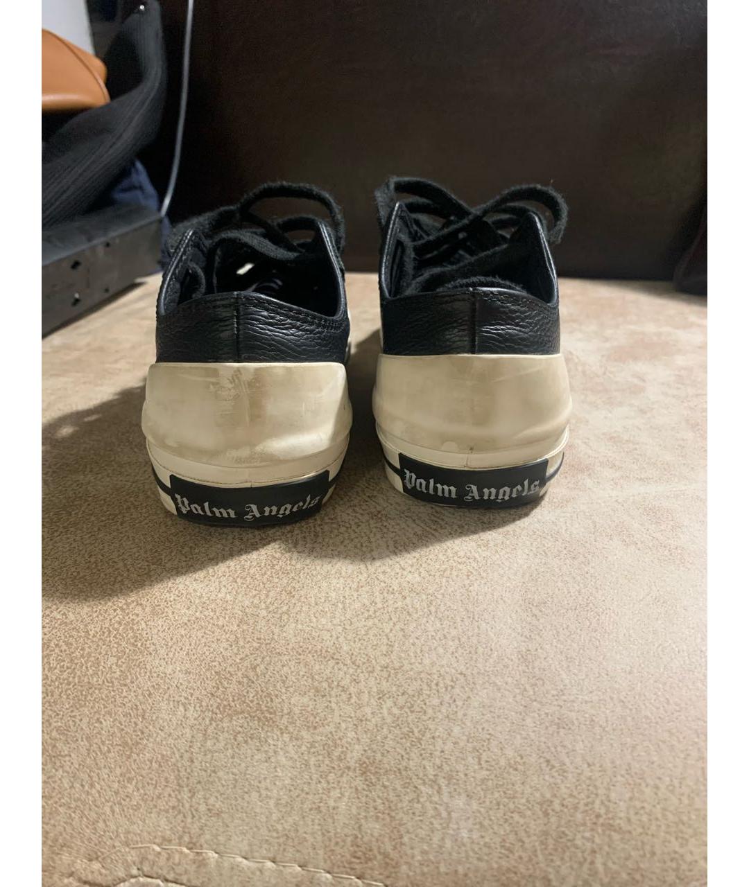 PALM ANGELS Черные кожаные кеды, фото 4