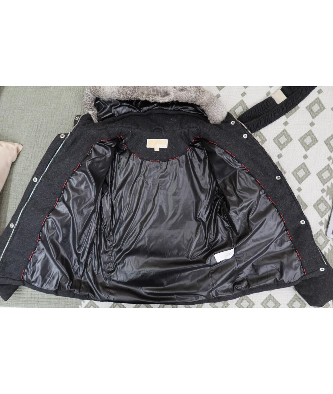 MICHAEL MICHAEL KORS Серый шерстяной пуховик, фото 9