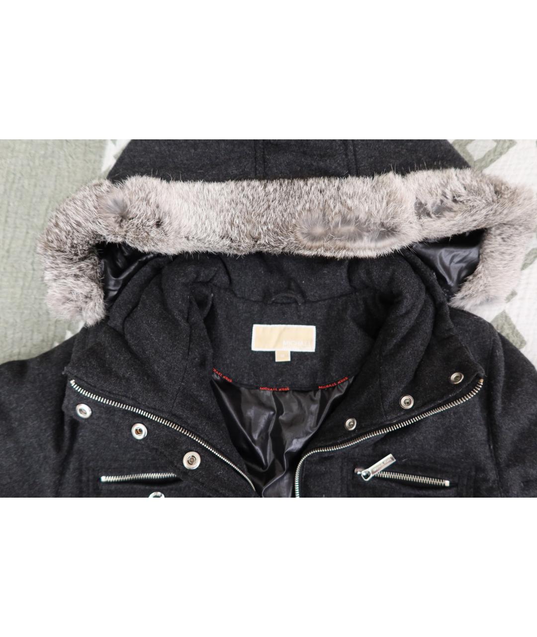 MICHAEL MICHAEL KORS Серый шерстяной пуховик, фото 2