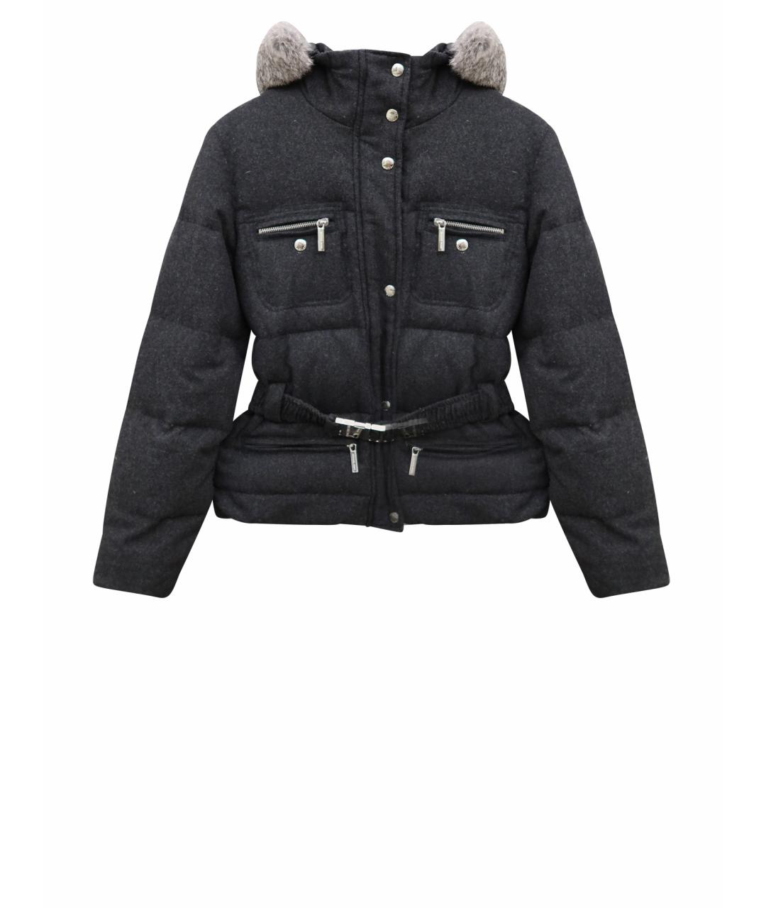 MICHAEL MICHAEL KORS Серый шерстяной пуховик, фото 1