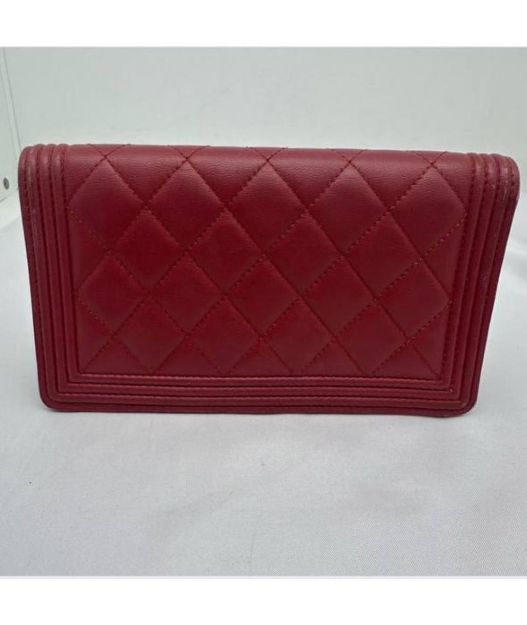 CHANEL Бордовый кожаный кошелек, фото 2