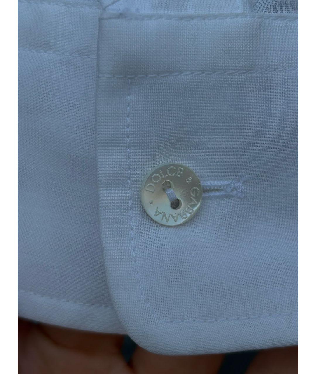 DOLCE&GABBANA Белая хлопковая рубашка, фото 3