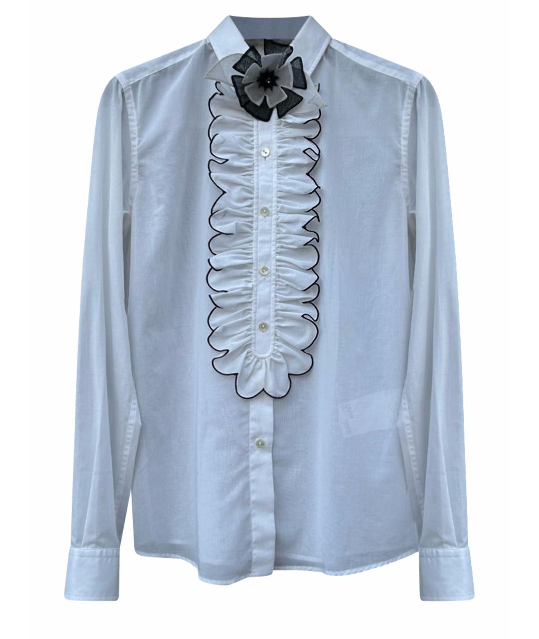 DOLCE&GABBANA Белая хлопковая рубашка, фото 1