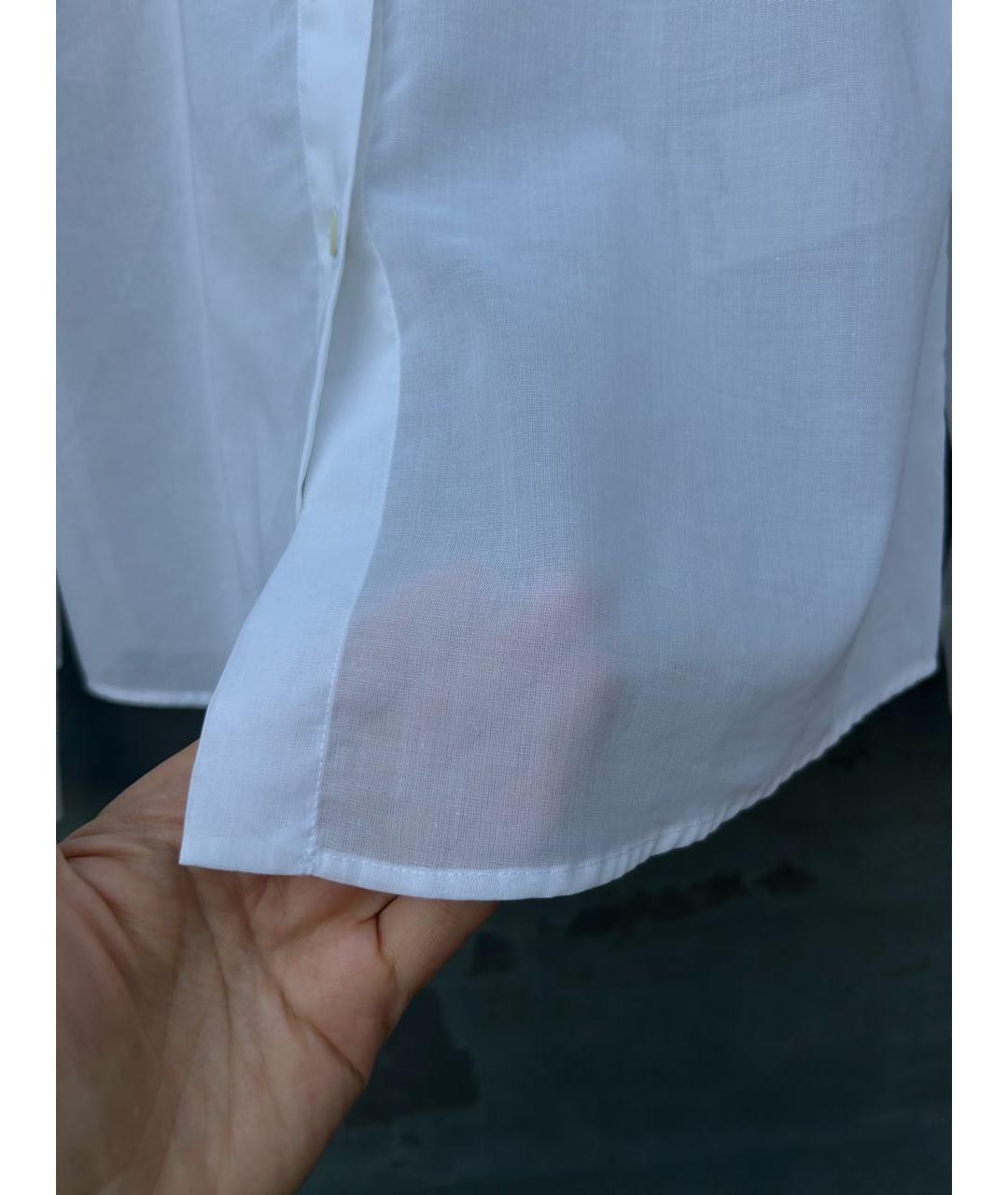 DOLCE&GABBANA Белая хлопковая рубашка, фото 4