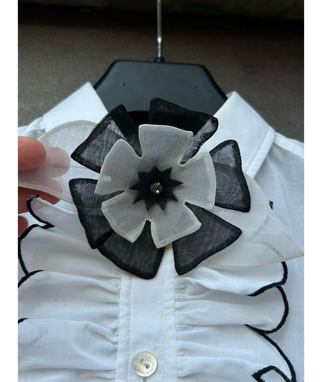 DOLCE&GABBANA Белая хлопковая рубашка, фото 8