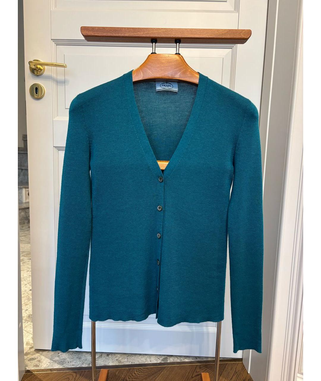 PRADA Зеленый кашемировый кардиган, фото 5