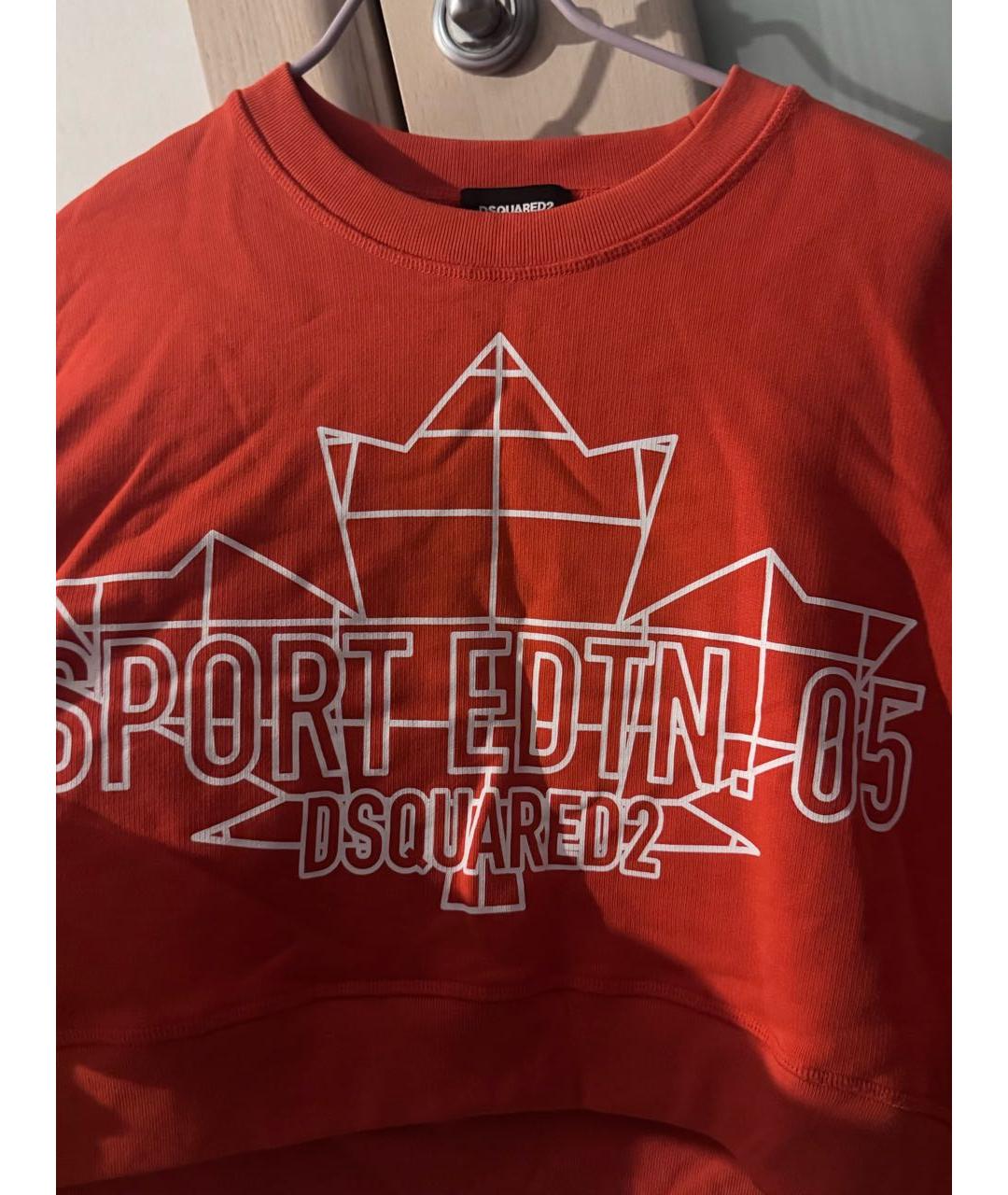 DSQUARED2 Оранжевая хлопковая рубашка/блузка, фото 4