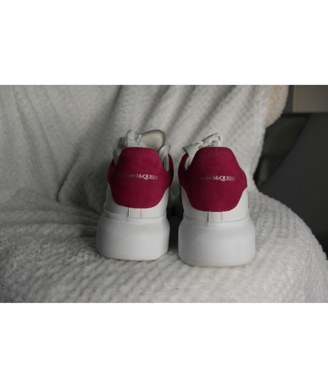 ALEXANDER MCQUEEN Белые кожаные кеды, фото 4
