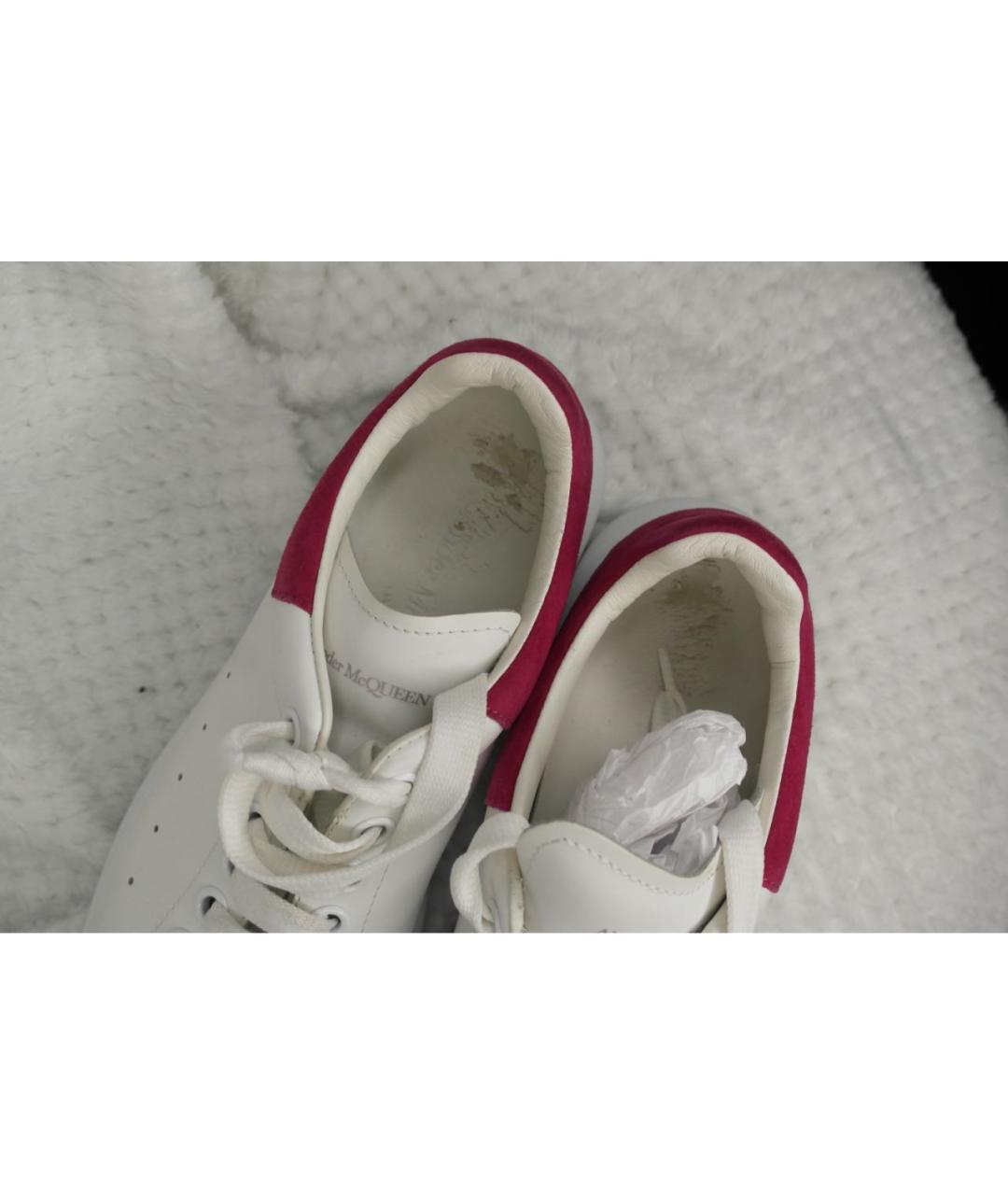 ALEXANDER MCQUEEN Белые кожаные кеды, фото 5