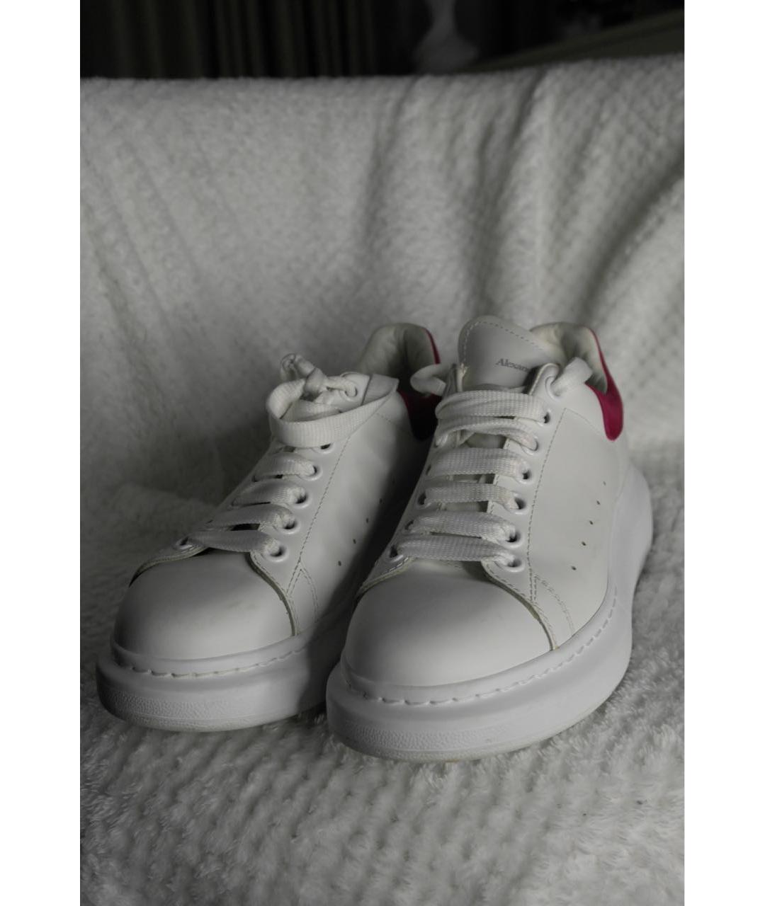 ALEXANDER MCQUEEN Белые кожаные кеды, фото 2