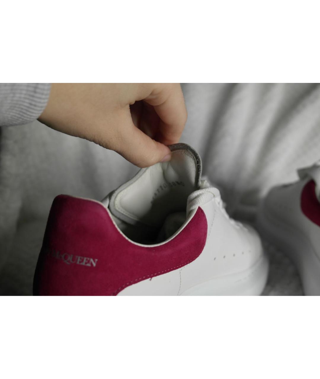 ALEXANDER MCQUEEN Белые кожаные кеды, фото 3