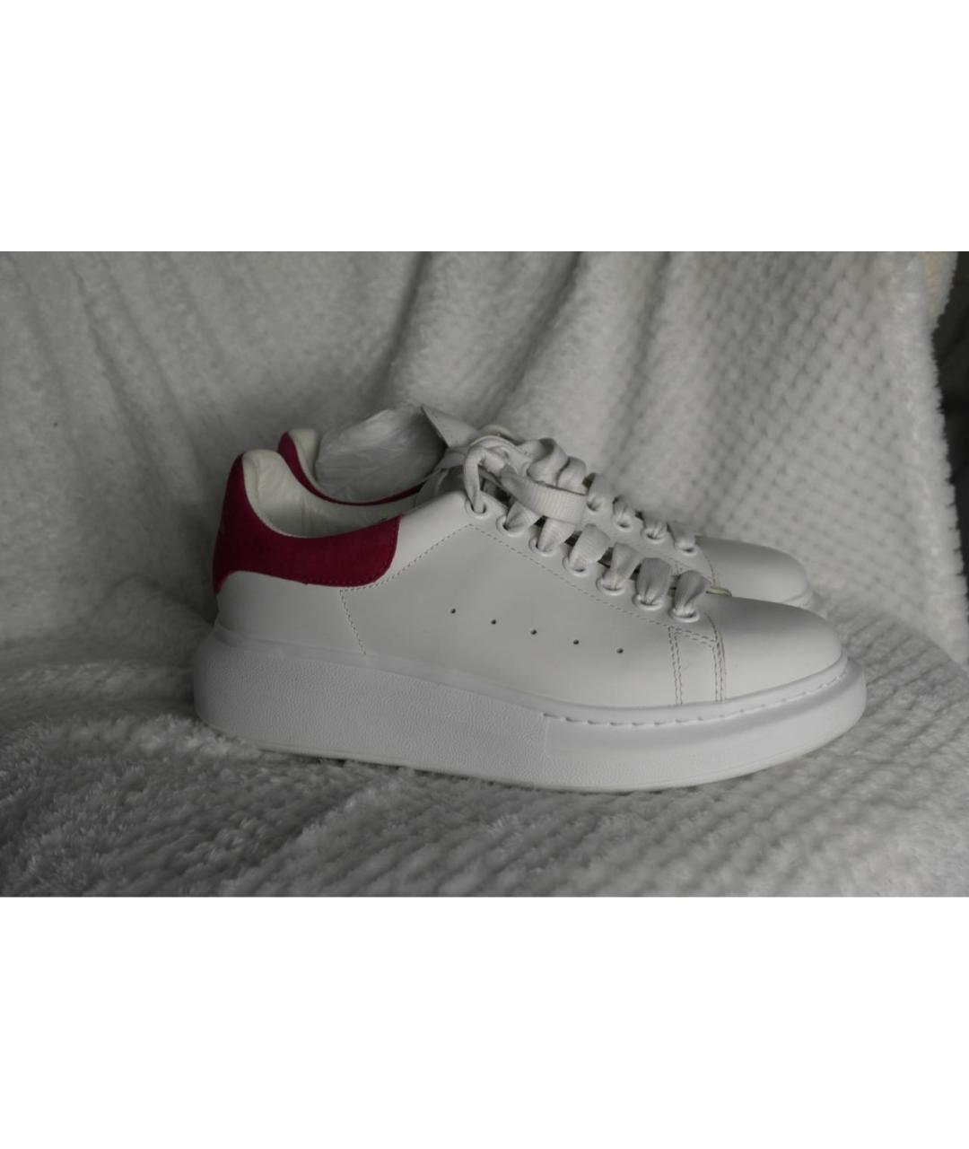 ALEXANDER MCQUEEN Белые кожаные кеды, фото 6