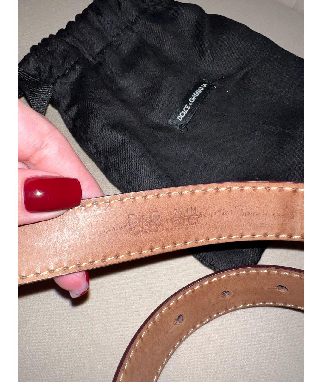 DOLCE&GABBANA Красный ремень, фото 3