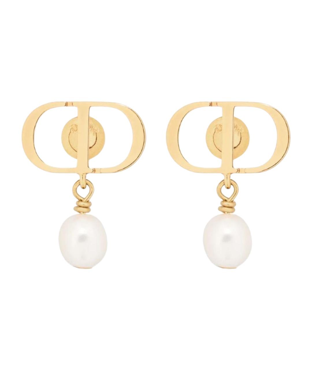 CHRISTIAN DIOR Золотые металлические серьги, фото 1