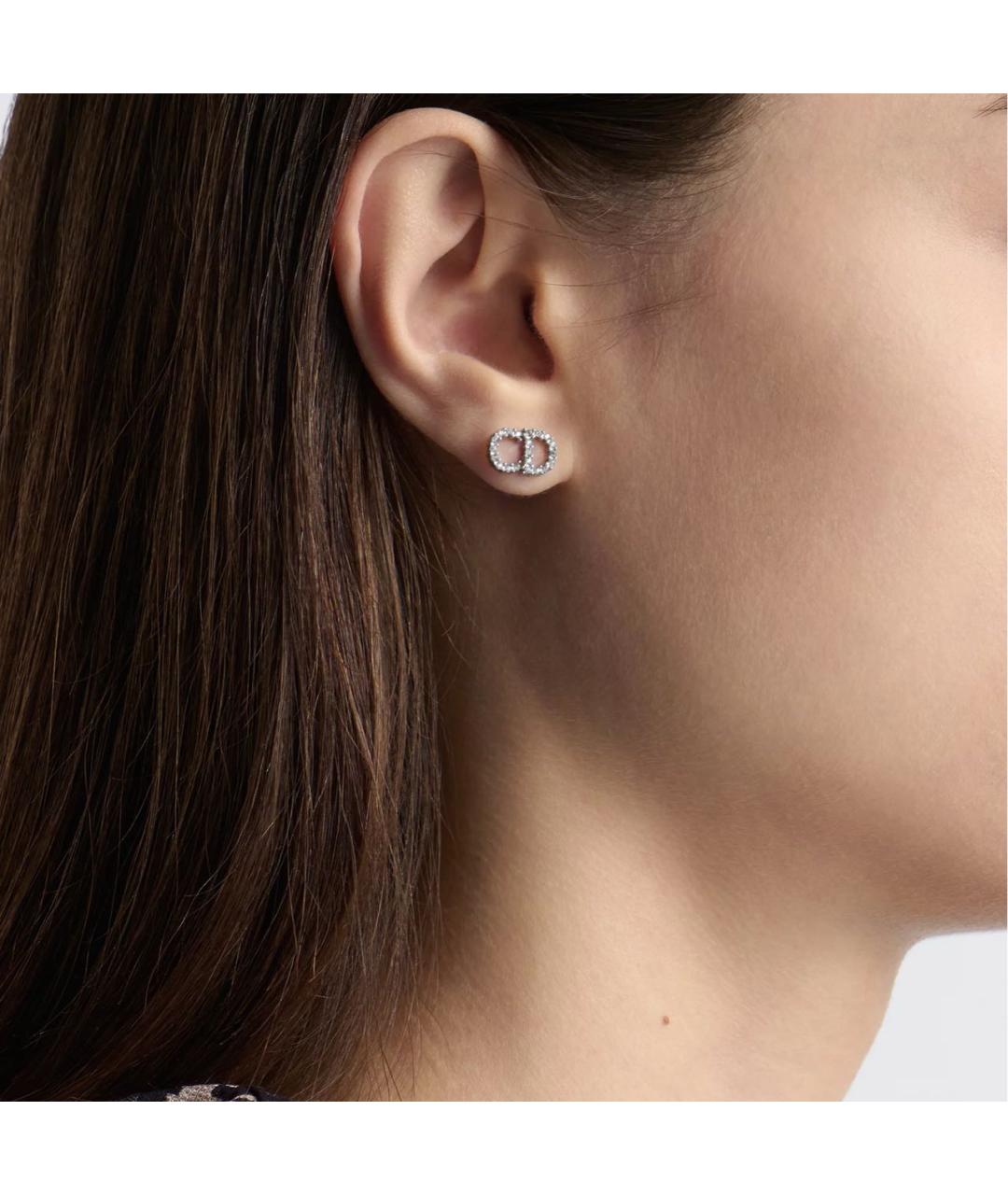 CHRISTIAN DIOR Серебряные металлические серьги, фото 2