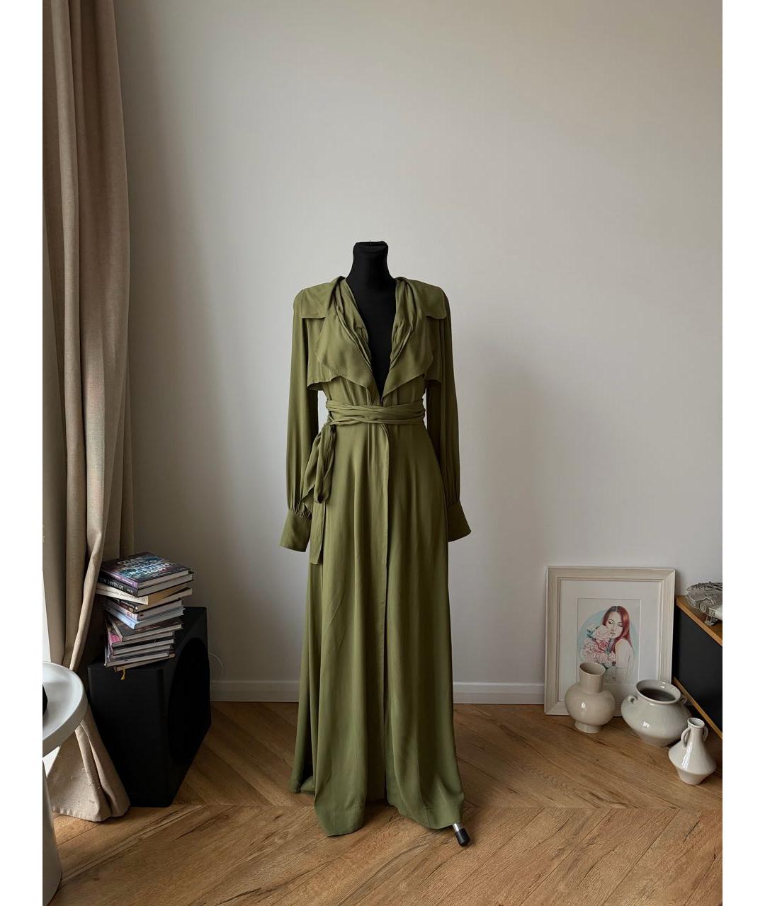 JACQUEMUS Зеленые вискозное повседневное платье, фото 9