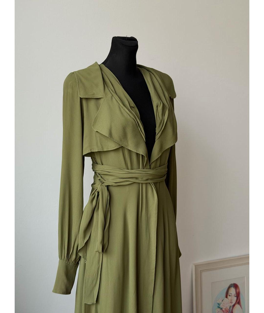 JACQUEMUS Зеленые вискозное повседневное платье, фото 7