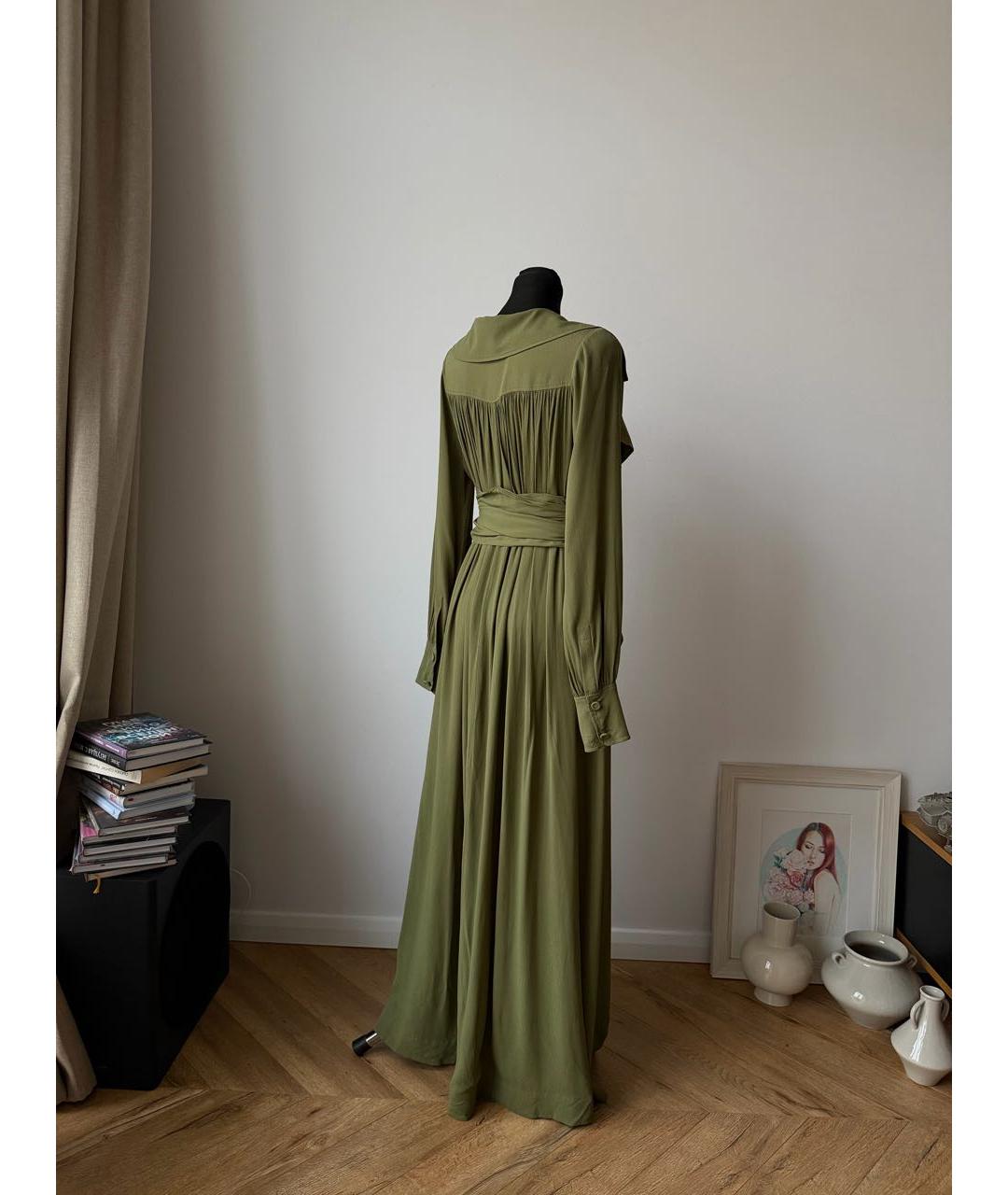 JACQUEMUS Зеленые вискозное повседневное платье, фото 2