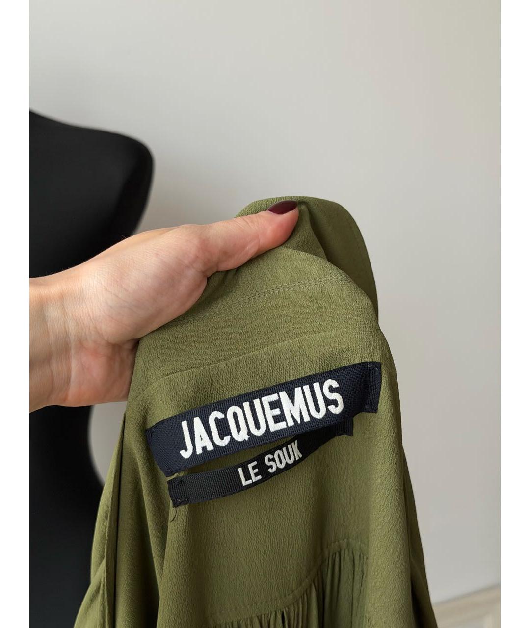 JACQUEMUS Зеленые вискозное повседневное платье, фото 3