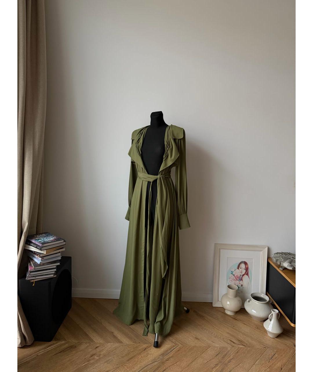 JACQUEMUS Зеленые вискозное повседневное платье, фото 8