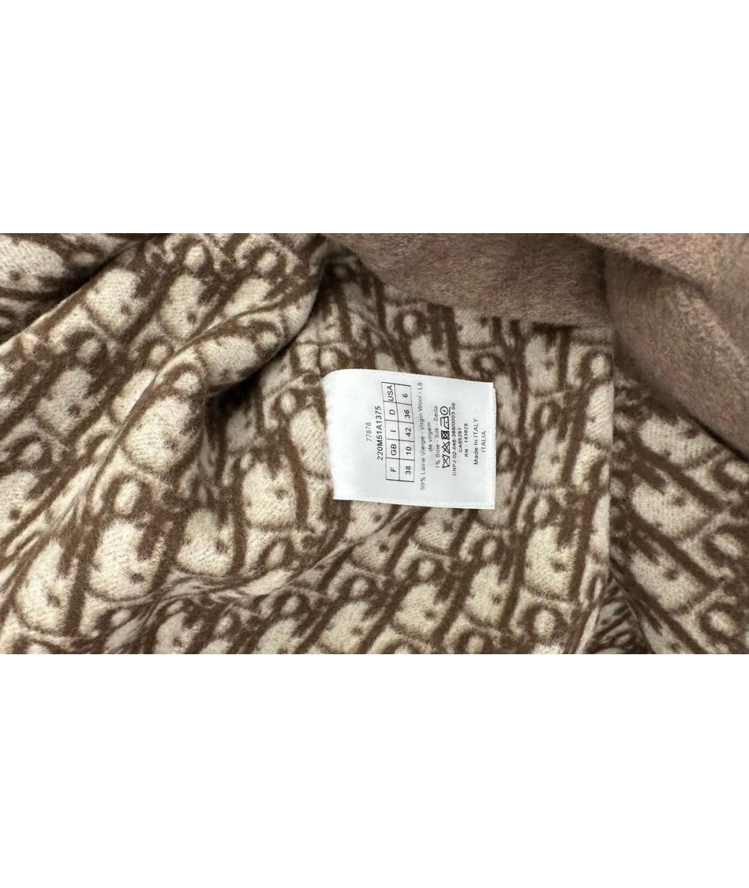 CHRISTIAN DIOR Коричневое кашемировое пальто, фото 4