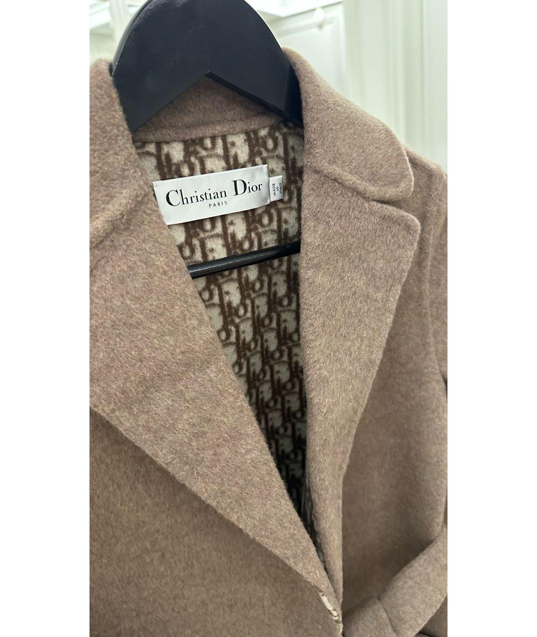 CHRISTIAN DIOR Коричневое кашемировое пальто, фото 3
