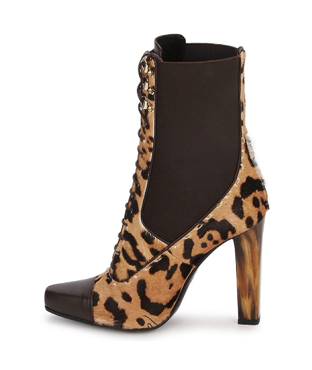 ROBERTO CAVALLI Мульти кожаные ботильоны, фото 8