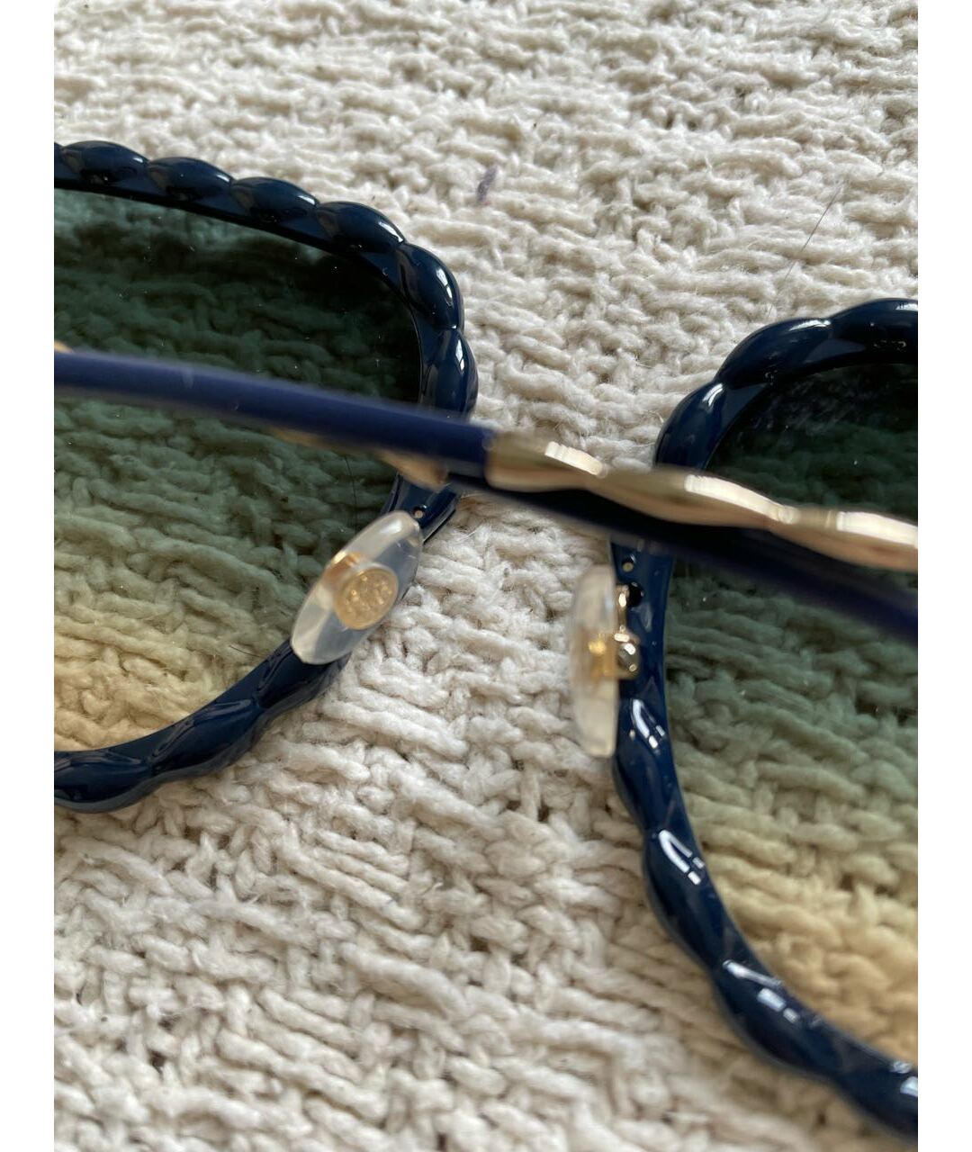 ELIE SAAB Синие пластиковые солнцезащитные очки, фото 8