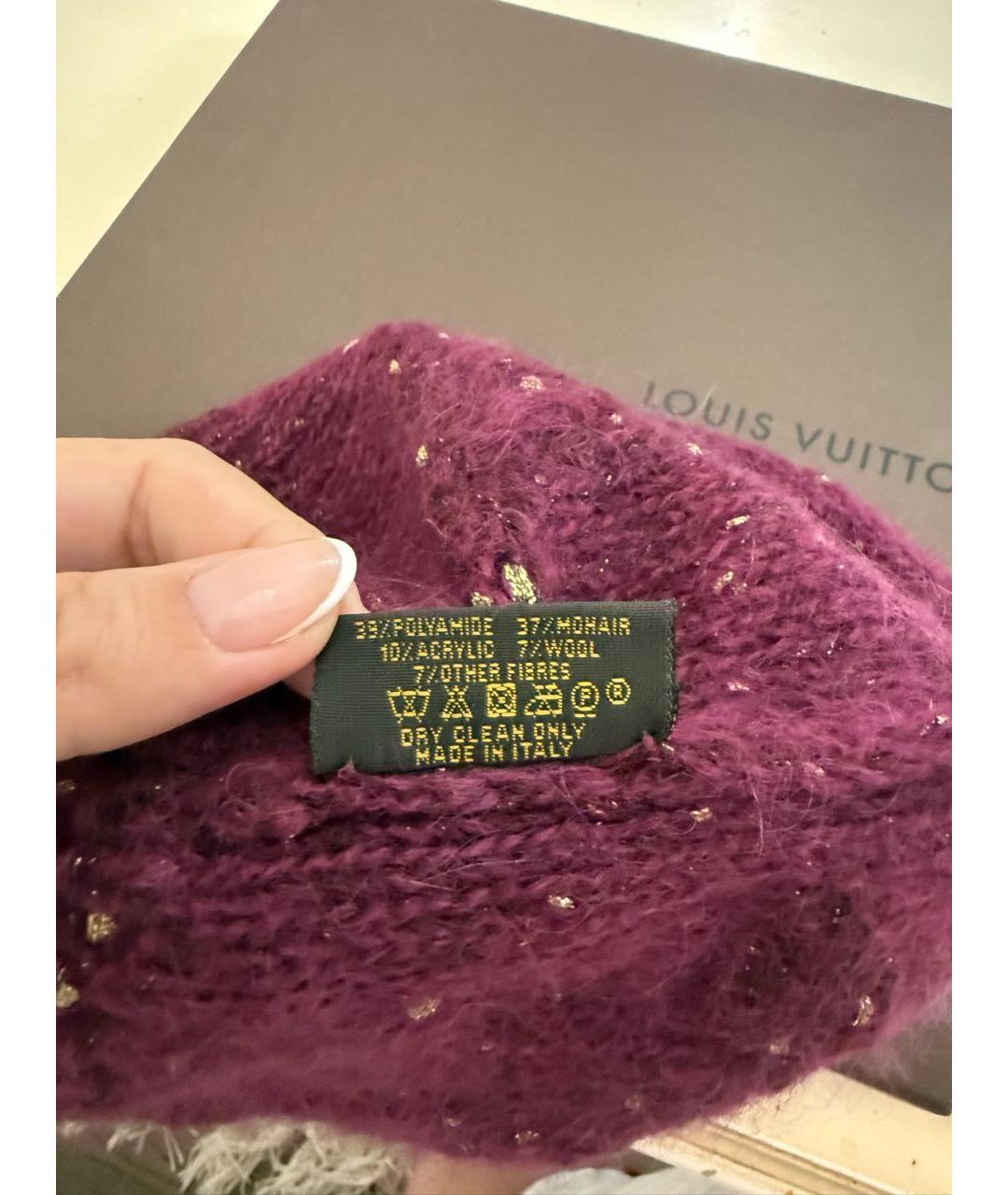 LOUIS VUITTON Бордовая шапка, фото 2