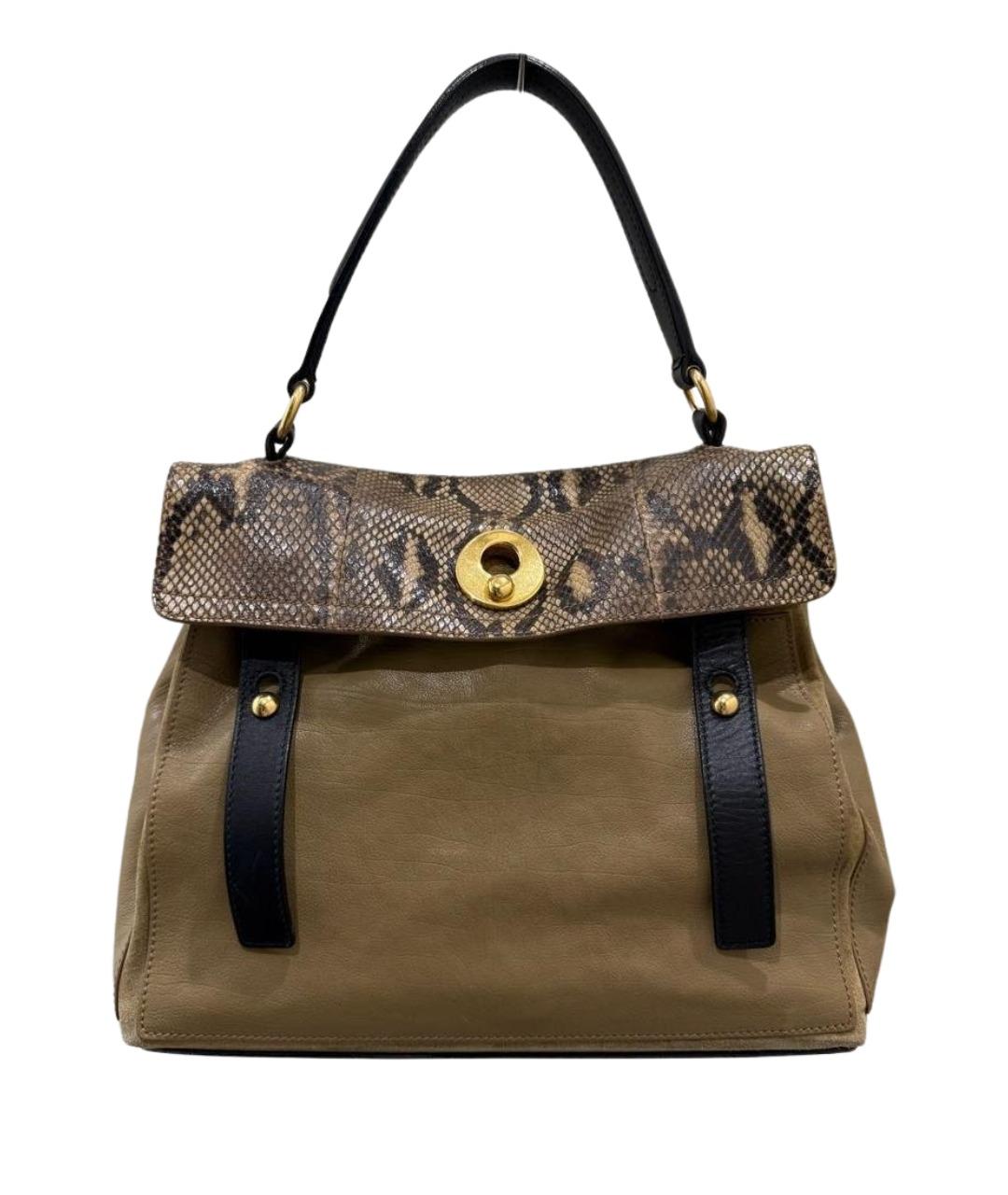 YVES SAINT LAURENT BEAUTY Бежевая сумка с короткими ручками из экзотической кожи, фото 1