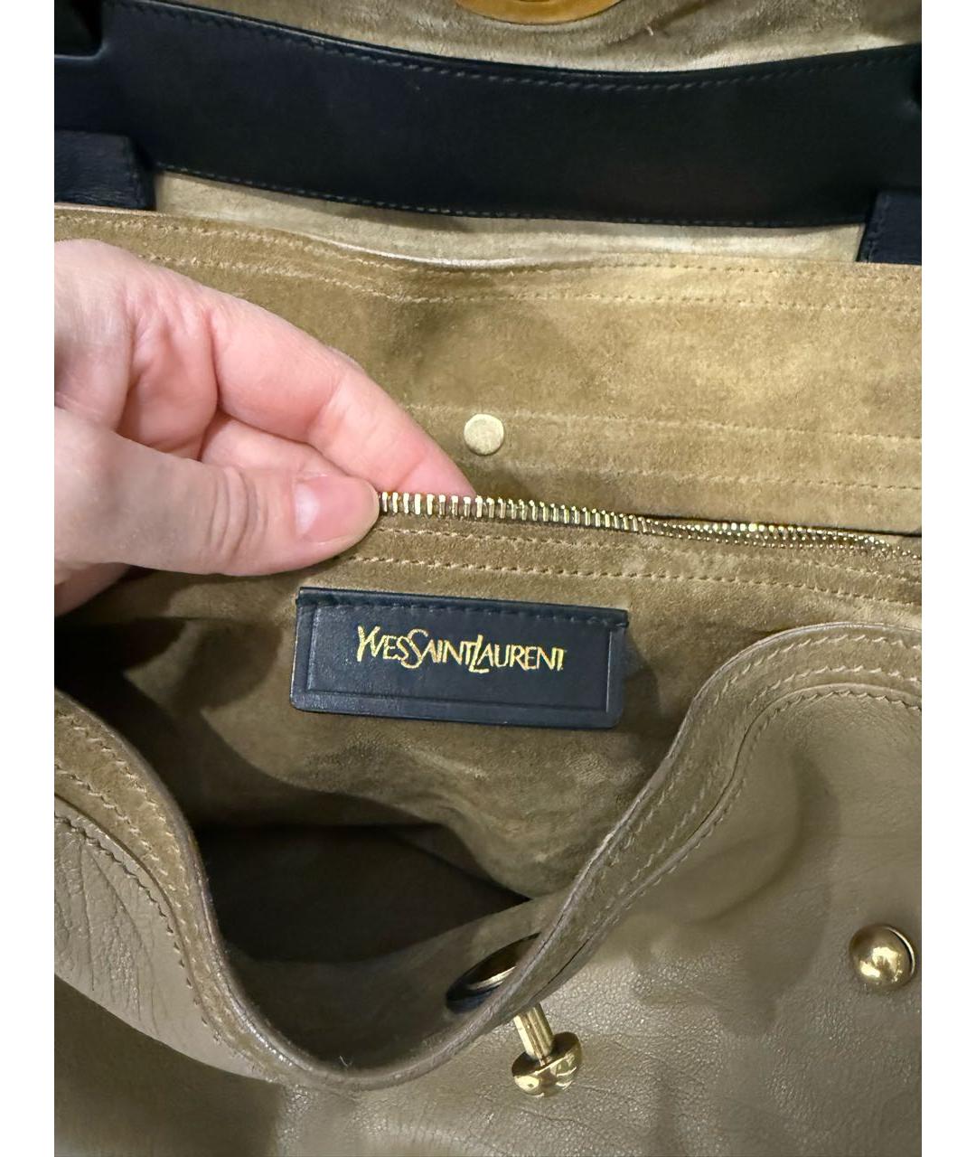 YVES SAINT LAURENT BEAUTY Бежевая сумка с короткими ручками из экзотической кожи, фото 2