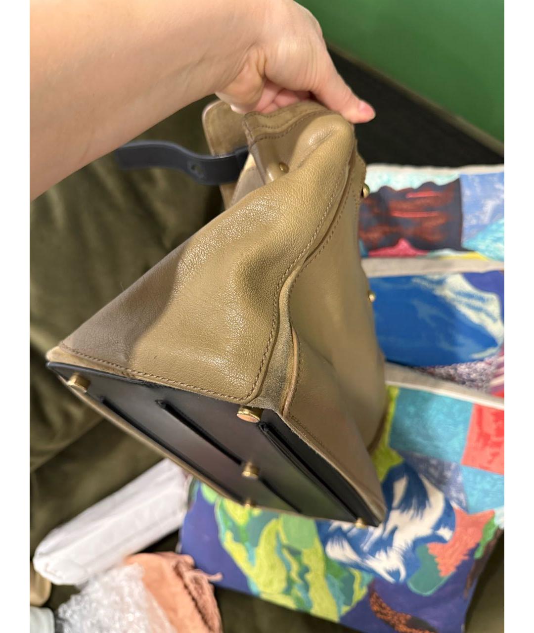 YVES SAINT LAURENT BEAUTY Бежевая сумка с короткими ручками из экзотической кожи, фото 6