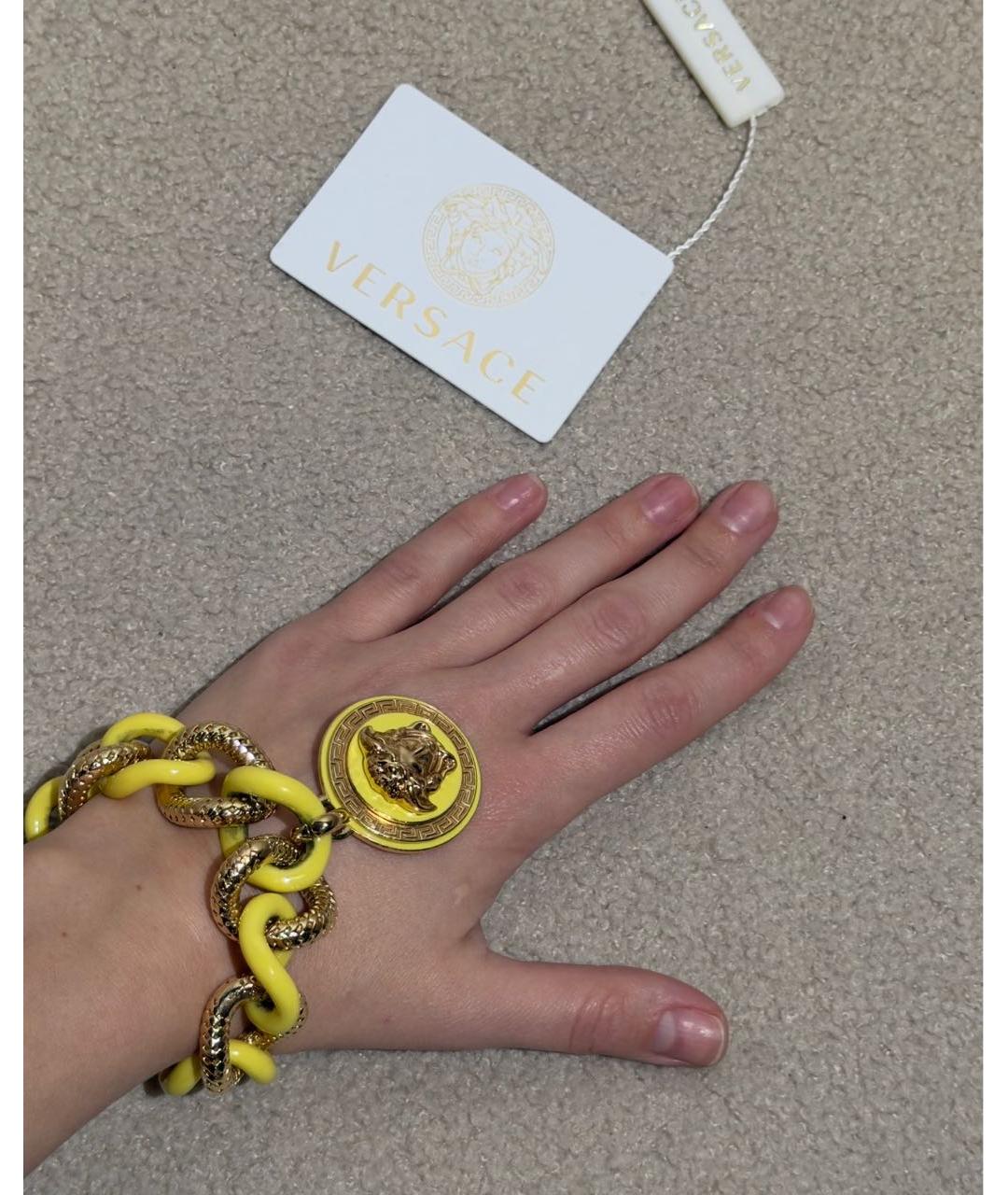 VERSACE Золотой металлический браслет, фото 8