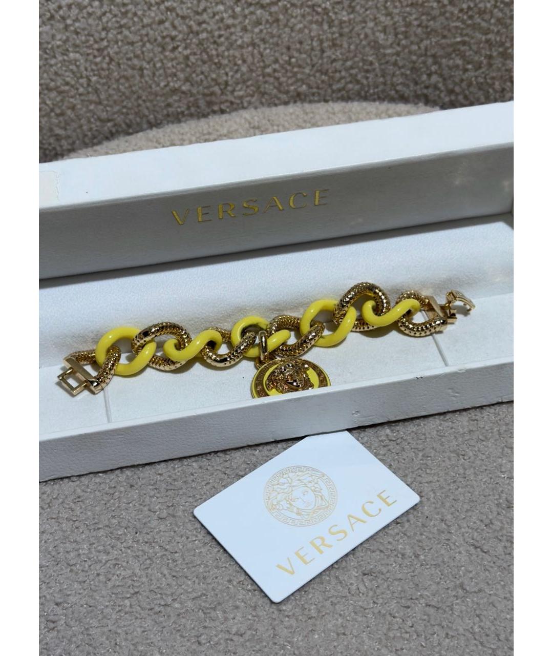 VERSACE Золотой металлический браслет, фото 6