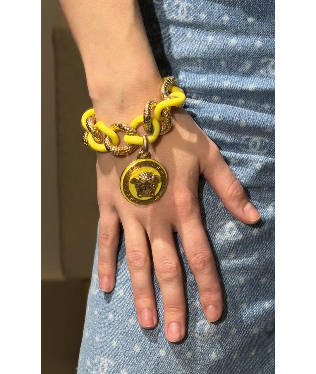 VERSACE Золотой металлический браслет, фото 5