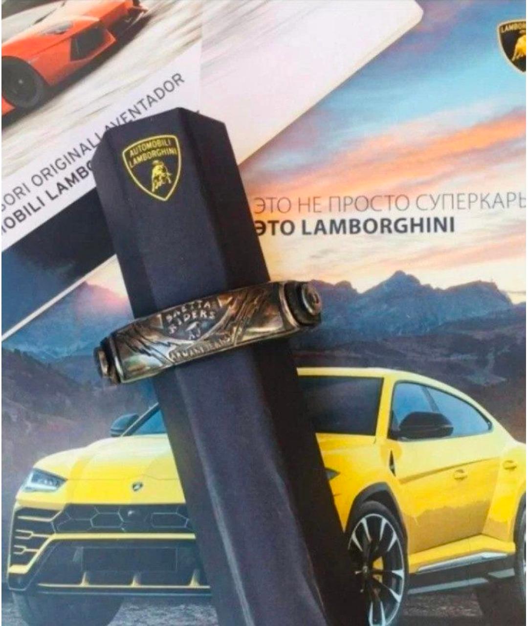 ARMANI JEANS Черный кожаный браслет, фото 4