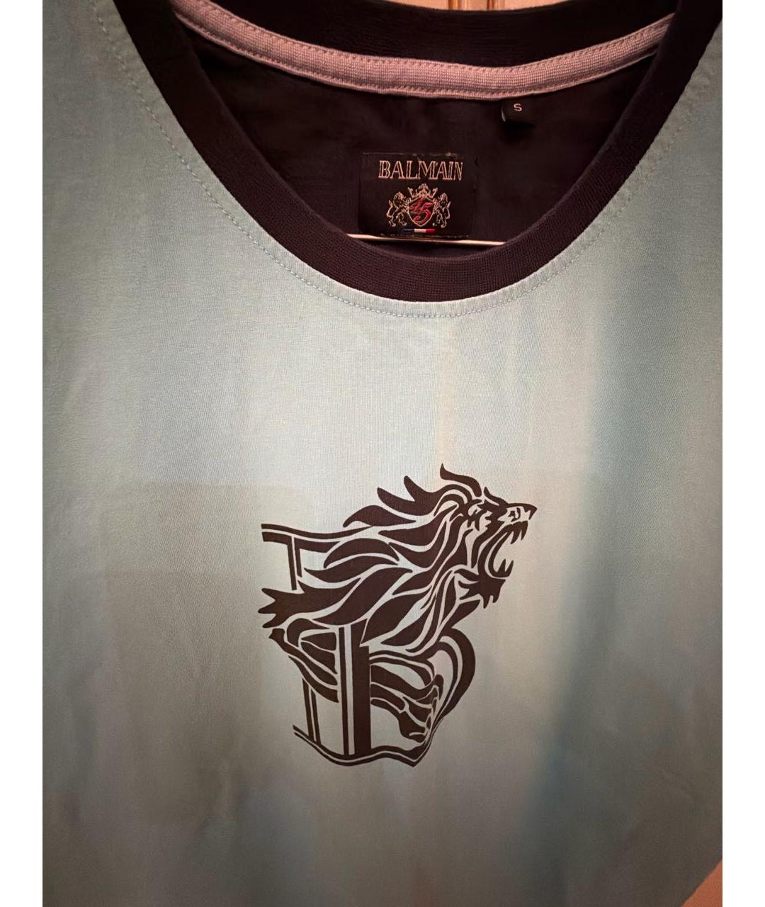 BALMAIN Бирюзовая хлопковая детская футболка, фото 3