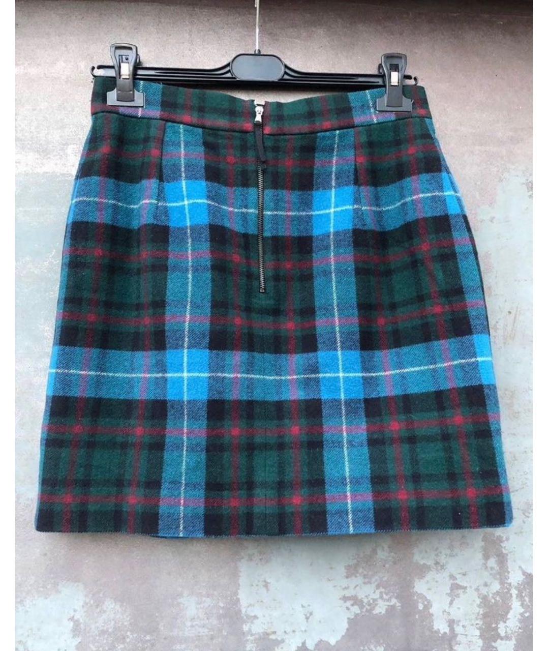 DOLCE&GABBANA Голубая юбка мини, фото 4