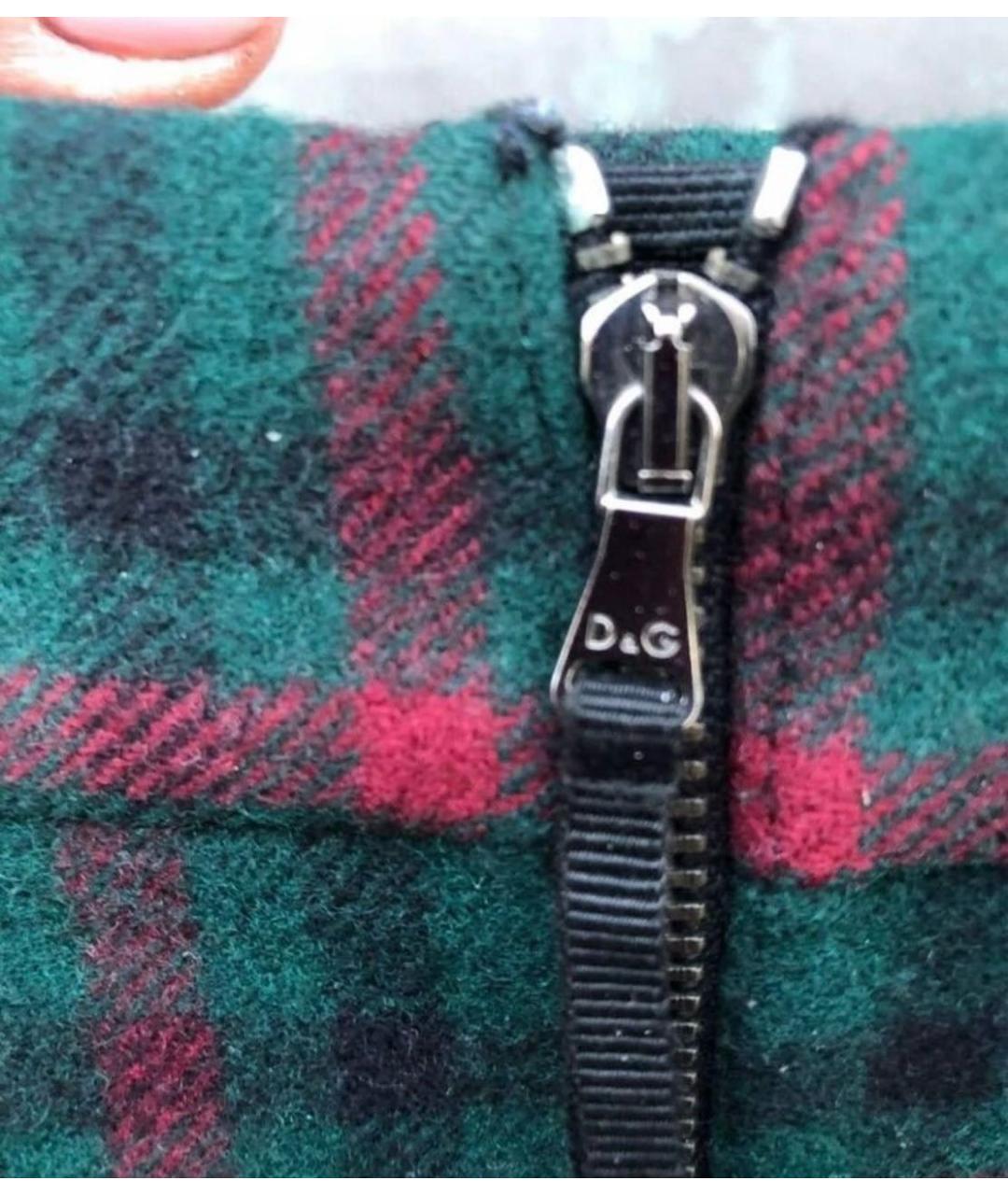 DOLCE&GABBANA Голубая юбка мини, фото 5