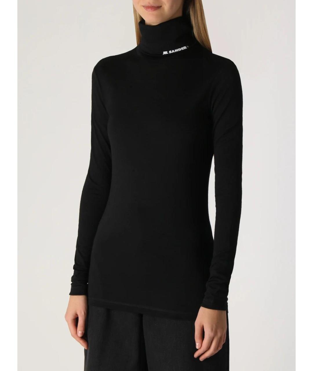 JIL SANDER Черная шерстяная водолазка, фото 2