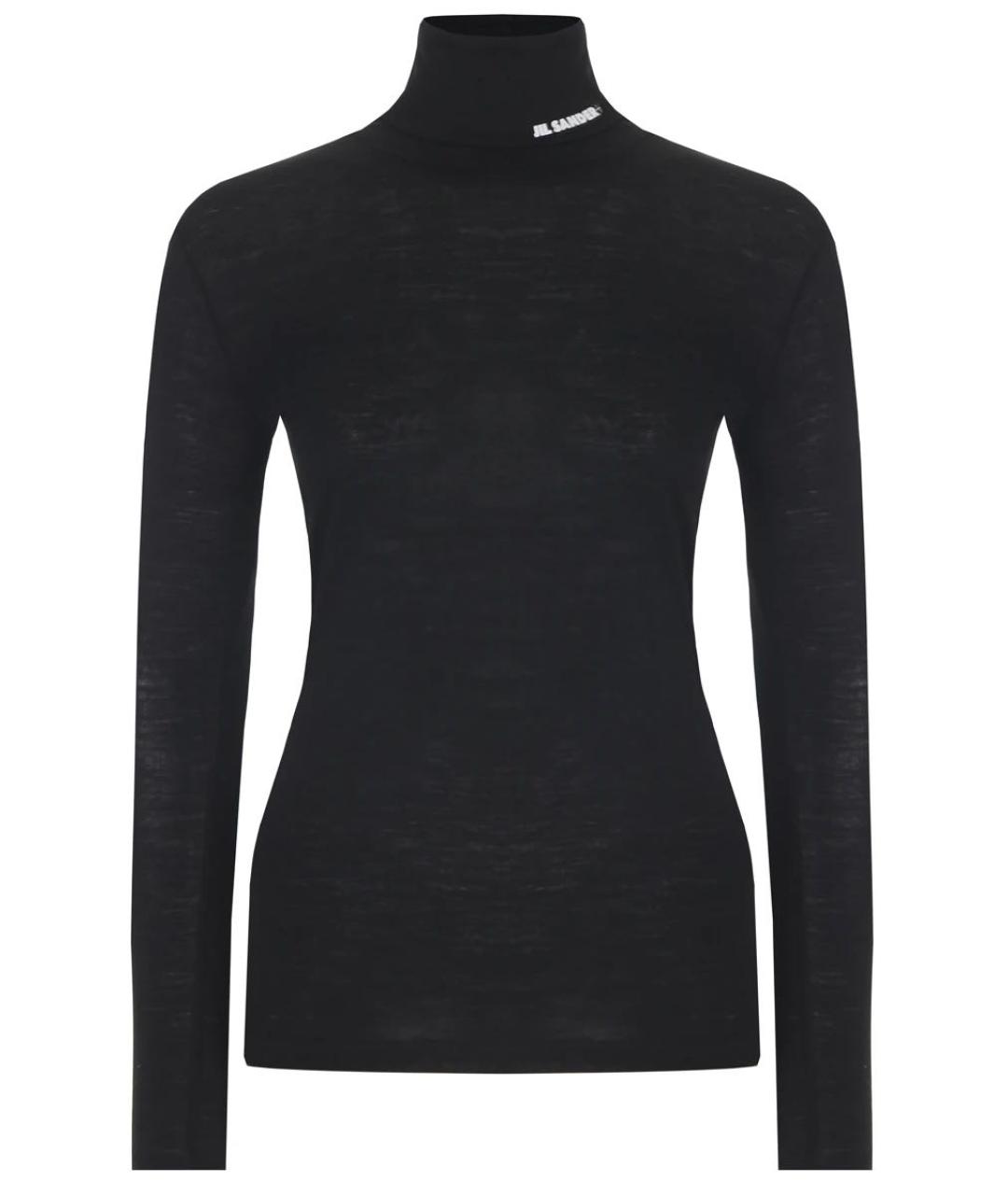 JIL SANDER Черная шерстяная водолазка, фото 1