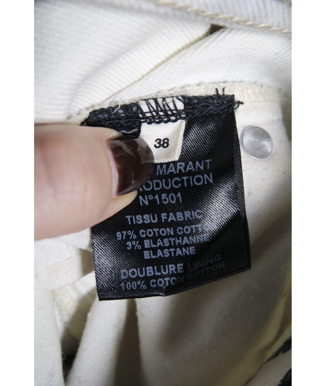 ISABEL MARANT ETOILE Белые хлопковые шорты, фото 5