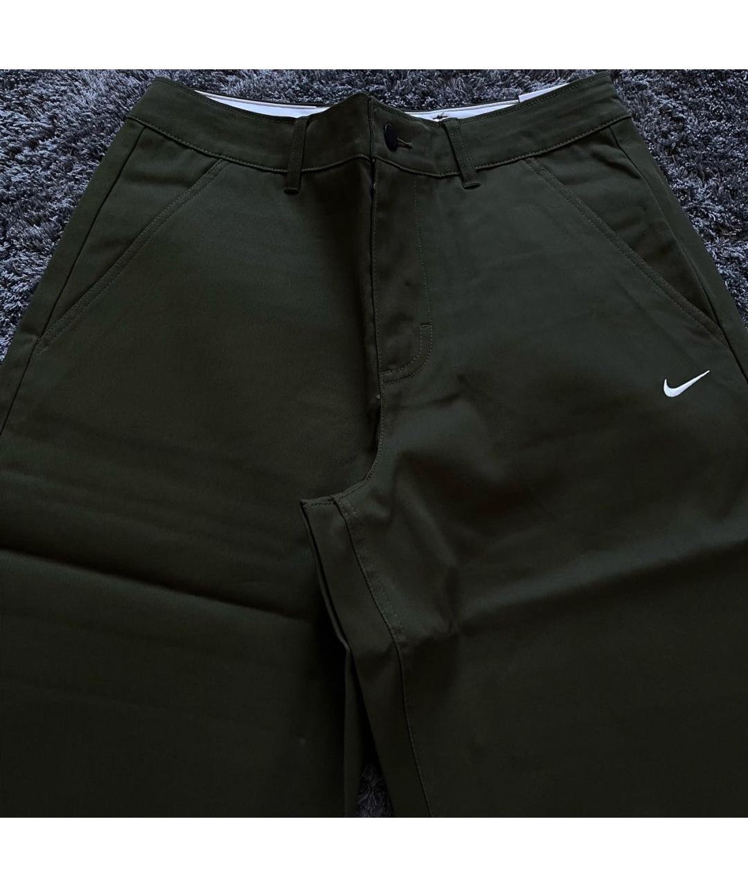 NIKE Хаки хлопковые брюки чинос, фото 2