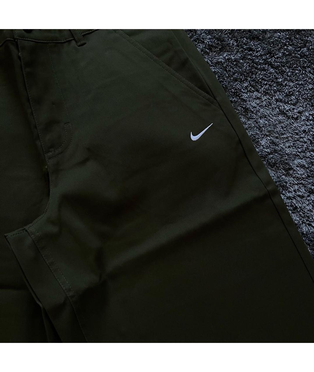NIKE Хаки хлопковые брюки чинос, фото 4