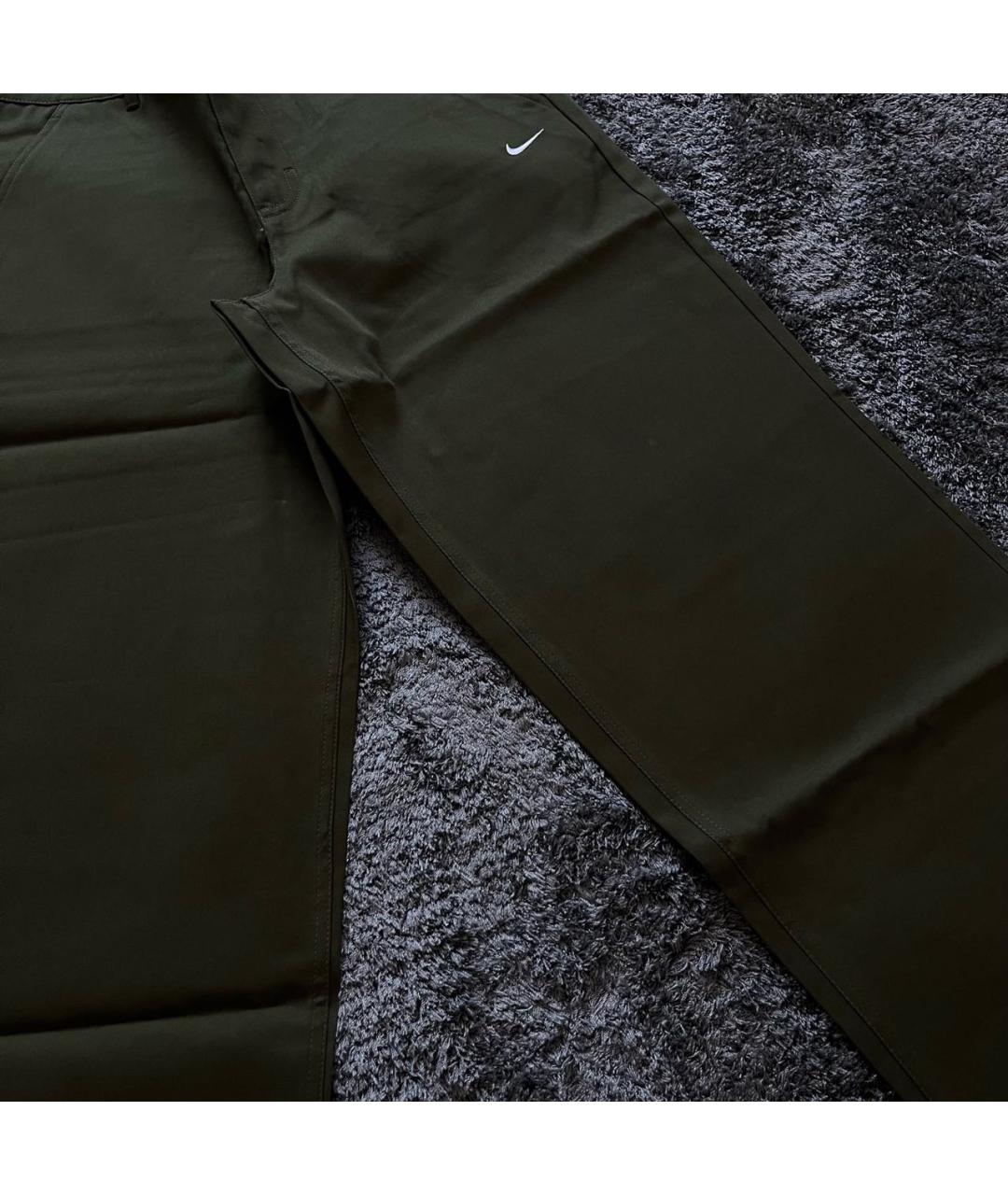 NIKE Хаки хлопковые брюки чинос, фото 3