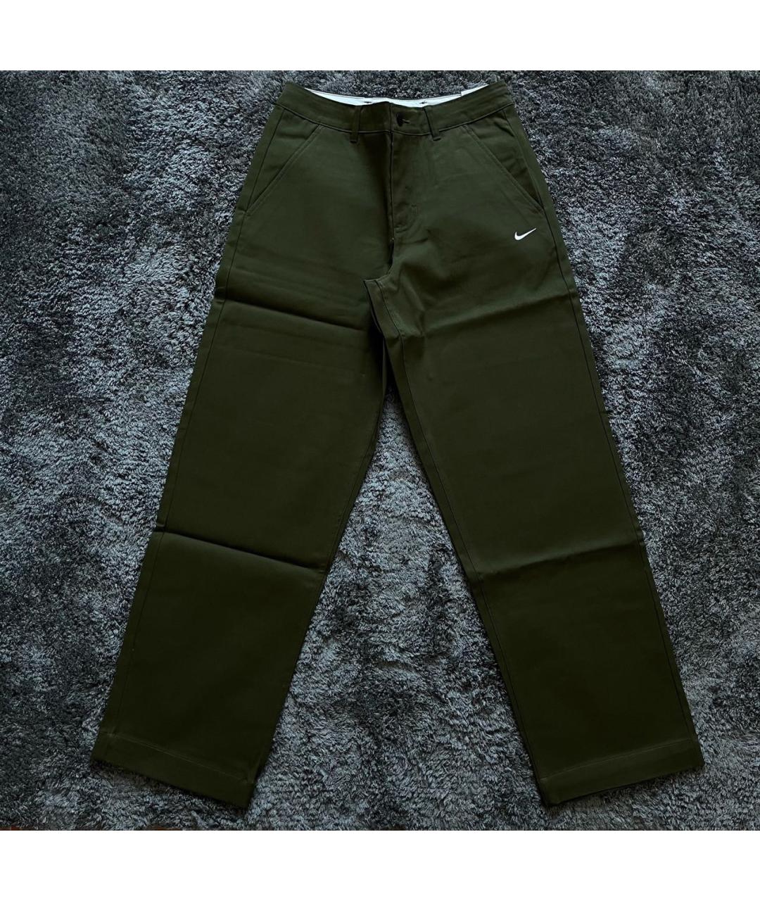 NIKE Хаки хлопковые брюки чинос, фото 6